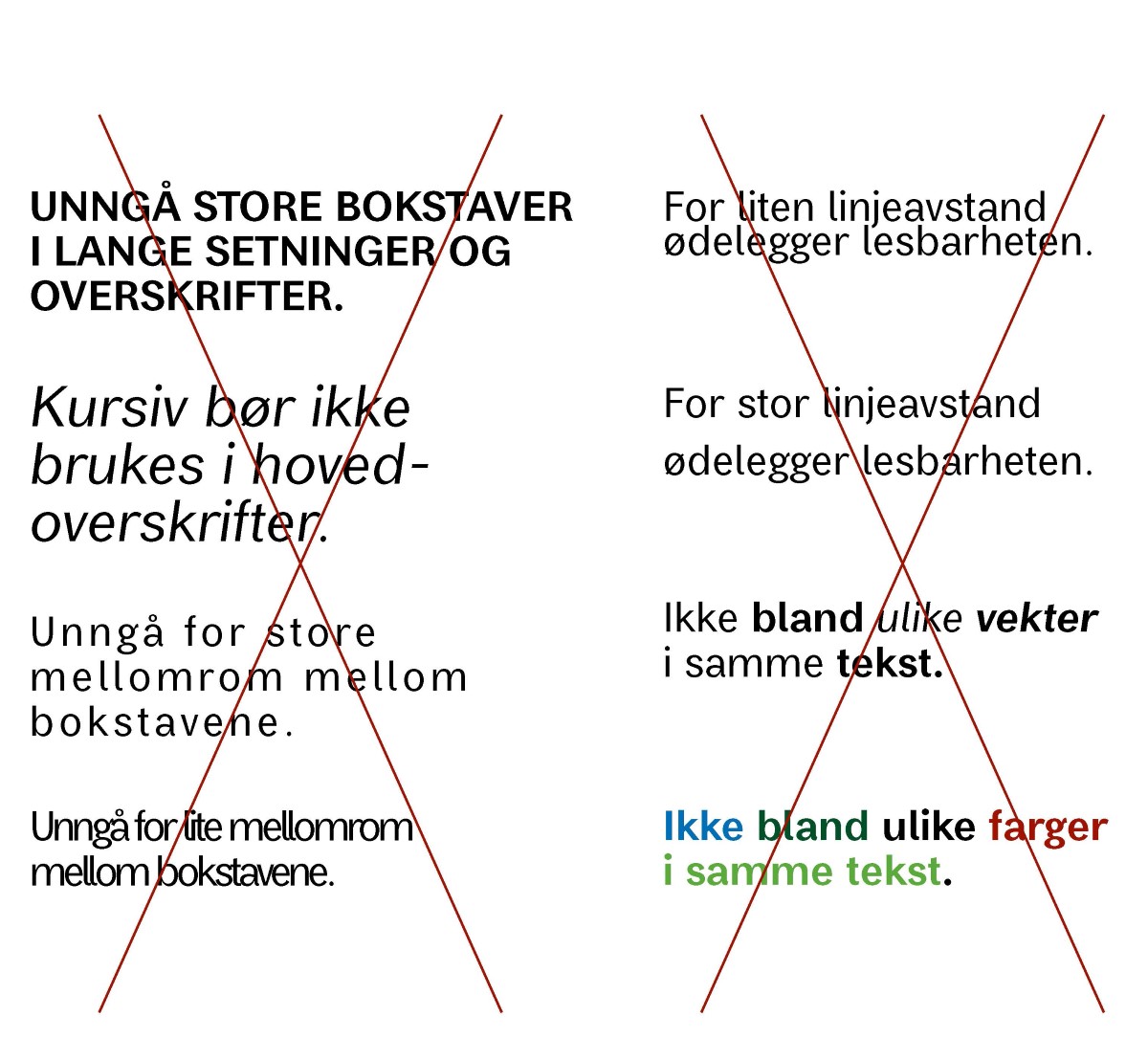 Eksempler på feil bruk