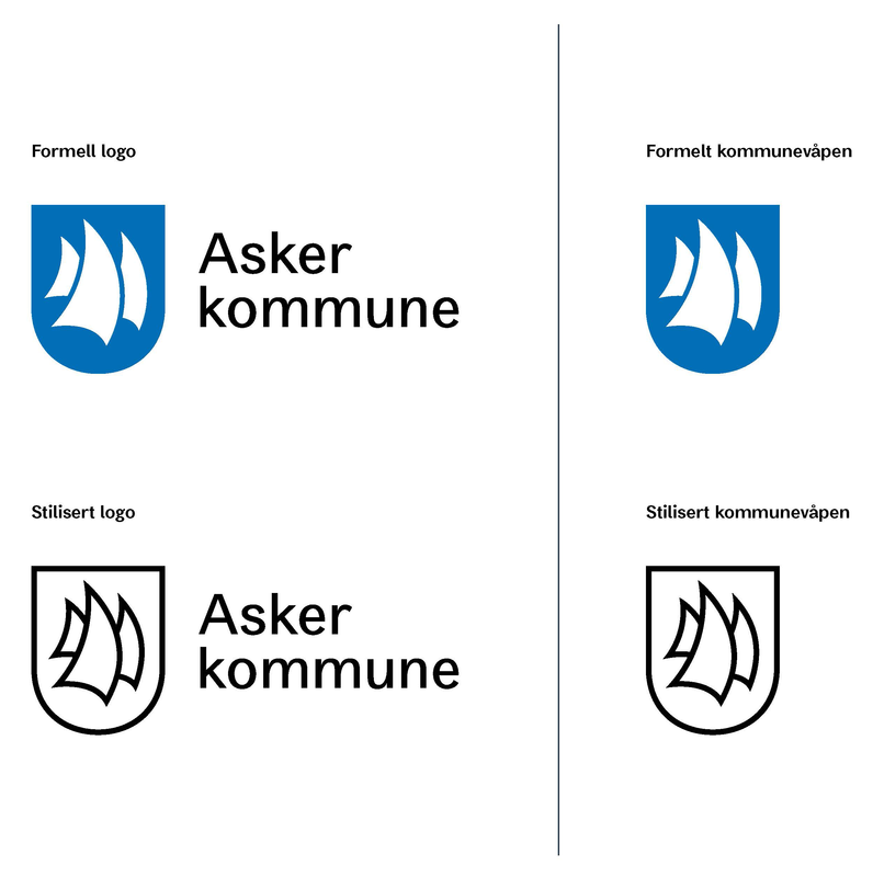Formell og stilisert logo og kommunev&aring;pen
