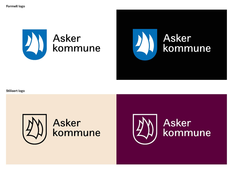 Formell og stilisert logo